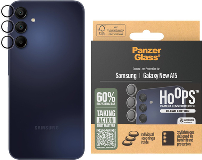 Mbrojtës lente PanzerGlass Hoops për Samsung Galaxy A16, xham i tejdukshëm