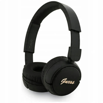 Kufje on-ear Guess Metal Logo Script, Bluetooth 5.3, me mikrofon, të zeza