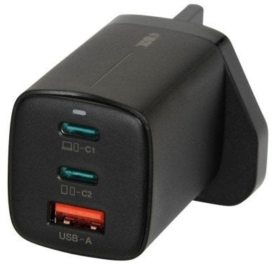 Karikues universal IBox C-65 GaN, 65W, prizë UK, i zi