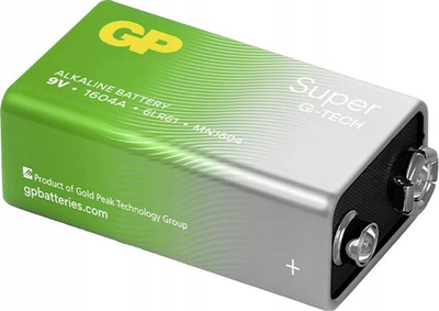 Bateri alkaline GP Super SUP1604A251C1, 9V, 1 copë