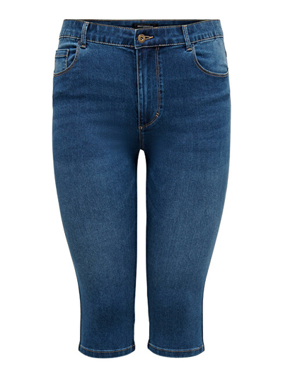 Pantallona të shkurtë ONLY CARMAKOMA CARAUGUSTA Skinny Fit, të kaltër