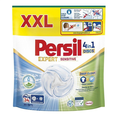 Detergjent kapsula rrobash Persil 4in1 Discs Expert Sensitive Deep Clean, 34 copë, pa ngjyrues