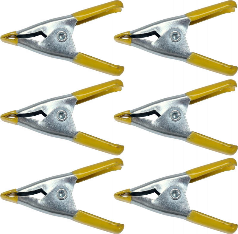 Set kapëse suste Vorel 38490, 2", 6 copë, e verdhë