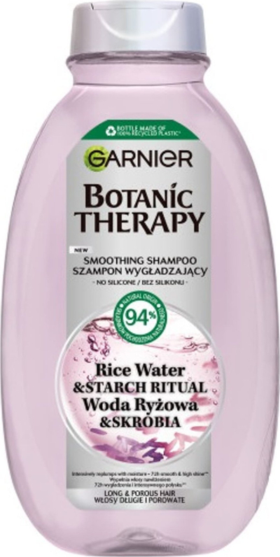 Шампон Garnier Ultra Doux со вода од ориз и скроб, за долга коса, 400ml