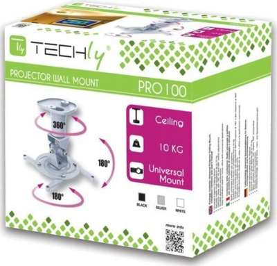 Mbajtëse projektori TECHly ICA PM 100BK, montim në tavan, deri 10 kg, e zezë