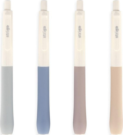 Stilolaps xhel Strigo Gel Pen Silence Click, 0.7 mm, bojë blu, 24 copë