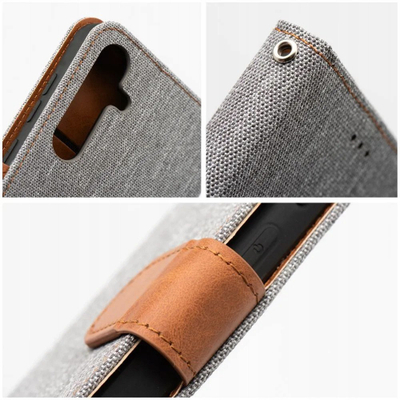 Këllëf xhinsi libër për telefon Xiaomi Redmi Note 14 5G, gri