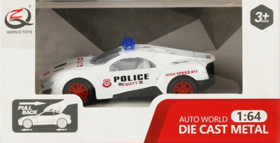 Makina lodër policie Mega Creative 524629, metal die cast, pull back, shumëngjyrëshe