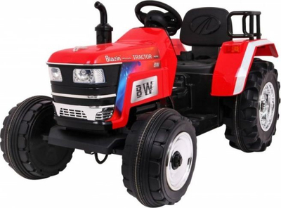 Traktor elektrik lodër Ramiz, me rimorkio, për kalamaj 3+, i kuq