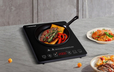 Pjatë me induksion Amzchef CB16, 2000W, panel me prekje, e zezë
