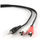 Kabllo audio Gembird CCA4582.5M, Jack 3.5mm në 2x RCA, 2.5m, i zi
