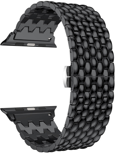 Rrip çeliku për Apple Watch 38/40/41 mm 4wrist, i zi
