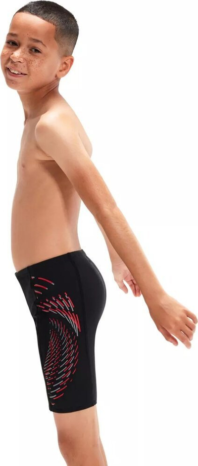 Rrobë banje çunash Speedo Plastisol Jammer, Endurance10, e zezë e kuqe