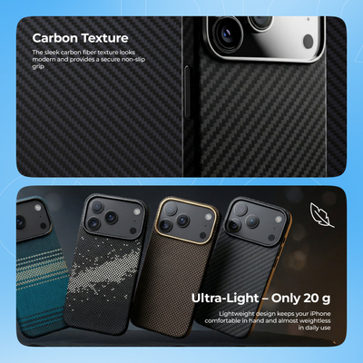 Fotrollë Proove Carbon Slim për iPhone 17 Pro Max, onyx
