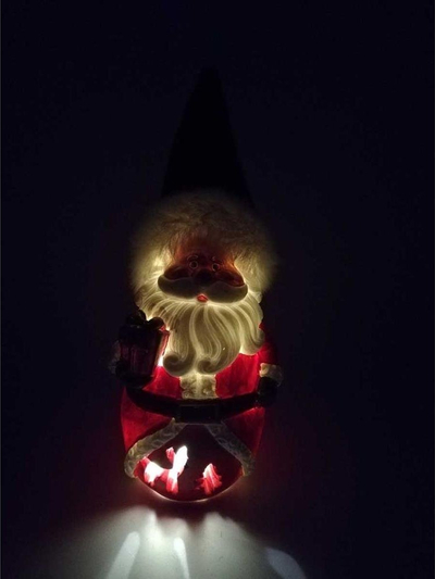 Figurinë dekor Saska Garden Santa Claus, LED, 7x6x16cm, e kuqe