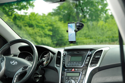 Mbajtëse telefoni Butler Car Mount, me kupë thithëse, me mekanizëm graviteti, e zezë