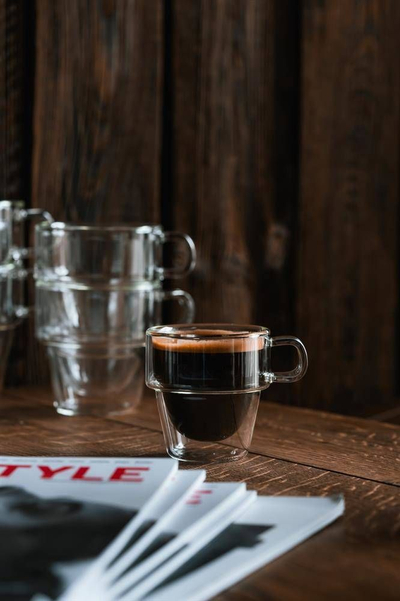 Set filxhanësh espresso termikë Vialli Design Senso, 6 copë, 150 ml, transparentë
