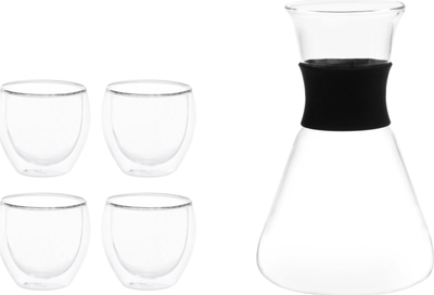 Set vere Maku Mulled Wine Set, karafë 1.1L, 4 gota 100ml, transparent