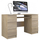 Работна маса Куба Desk Sonoma Oak, 6 фиоки, полица за тастатура, дрвена боја