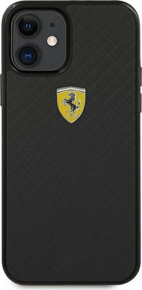 Mbrojtëse telefoni Ferrari FERCAHCP12SBK, për iPhone 12 mini 5.4", hardcase karbon, e zezë