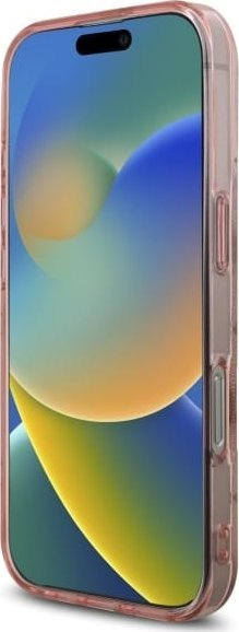 Mbulesë telefoni Guess IML Peony 4G MagSafe për iPhone 16 Pro 6.3", rozë