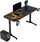 Tavolinë gaming Ultradesk Frag V3, 140×76 cm, mban deri 90 kg, e zezë me ari
