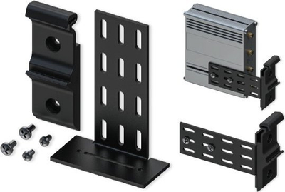 Set montimi Teltonika Din Rail Kit, për shina DIN, metalik, i zi