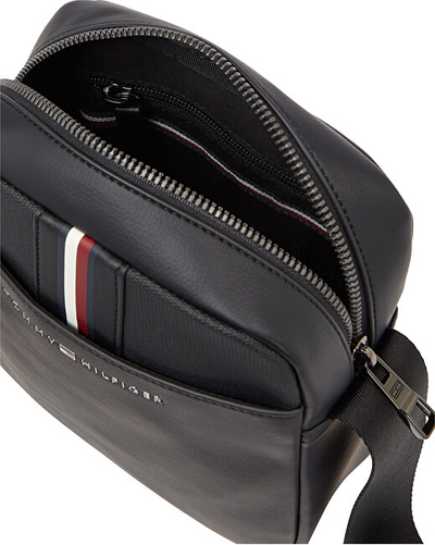 Çantë krahu për meshkuj Tommy Hilfiger Borsellino Th Corporate Mini Reporter, e zezë