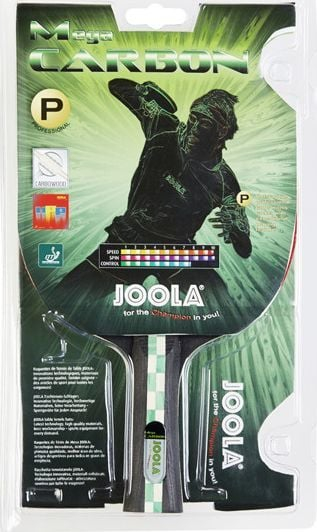 Raketë pingpongu Joola Mega Carbon 54205, fibra karboni, dorezë e harkuar, shumëngjyrëshe