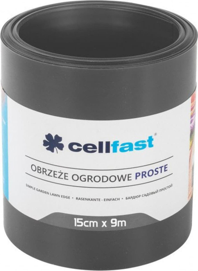 Bordurë kopshti Cellfast Straight, 20cm x 9m, grafit