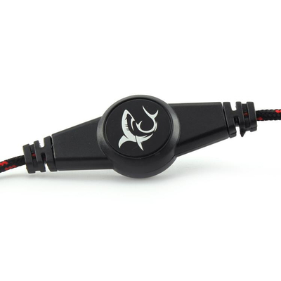Kufje Gaming White Shark Panther GHS-1641, të zeza/kuqe