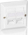 Panel ballor Equip Universal Faceplate, 2 porta, për keystone, i bardhë