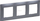 Kornizë potruple Legrand Niloe Selection 762053, 3 vende, 86 x 227 mm, steel