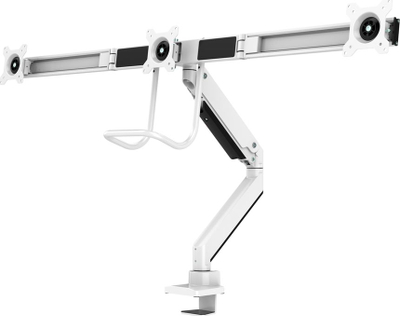 Mbajtëse tavoline Neomounts NM-D775DX3WHITE, për 3 monitorë 17"-24", e bardhë
