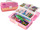 Set arti kreativ Pink Expandable Suitcase, valixhe plastike palosshme, aksesorë DIY për fëmijë, rozë