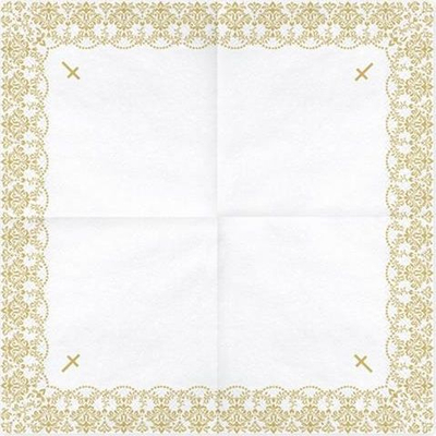 Peceta PartyDeco First Communion SP33-64-019, 20 copë, 33x33cm, të arta