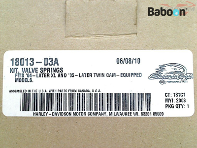 Set susta valvulash Harley-Davidson 18013-03A, për XL 1200C Sportster 2004+, metalik