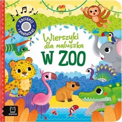 Libër kartoni Aksjomat Wierszyki w Zoo, interaktiv, me tinguj, shumëngjyrësh