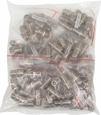 Konektor F femër në F femër P100, 75Ω, set 100 copë, metalik