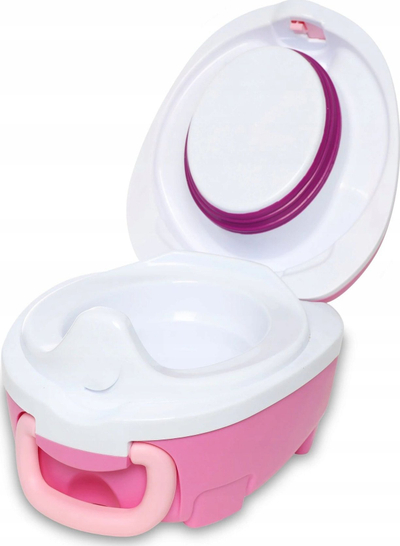 Pispile portative My Carry Potty Pink Dragon, me kapak hermetik, me dorezë për ta mbajt kudo, rozë