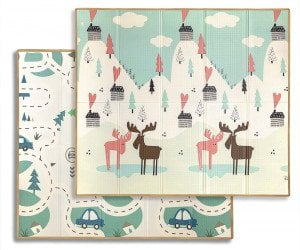 Tapet loje i palosçëm Milly Mally Pastel Deer, kundërrëshqitës, antialergjik, shumëngjyrësh pastel