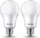 Set llamba LED Philips E27 A60, 8W 806lm, 4000K, të bardha