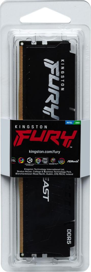 Memorie Kingston Fury Beast, DDR5, 8 GB, 5200 MHz, CL40, KF552C40BB-8