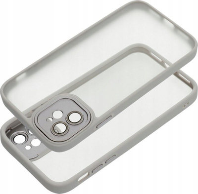 Këllëf telefoni Variete për iPhone 11, silikoni i butë, pjesa mbrapa transparente, gri steel