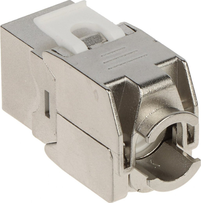 Keystone konektor FX-RJ45-6A-16, RJ45 Cat 6A, i blinduar, ngjyrë argjendi