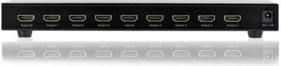 Ndarës HDMI Digitus DS-43302, 1x8 porta, Full HD, i zi