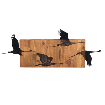 Dekor muri Home HM4812, dru dhe metal, 90.5 x 34.5 cm, i zi