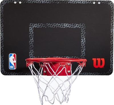 Kosh basketbolli mini Wilson NBA Forge Team WTBA3001FRGNBA, tabelë 12 x 18, top 5.5", i zi