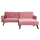 Divan këndor krevate Velvet HM3151.02, 211x158 cm, me tabure, rozë dusty