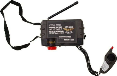 Lodër walkie talkie policie 3 në 1, 2 radiolidhje dore, stacion bazë, bardhë e zezë
